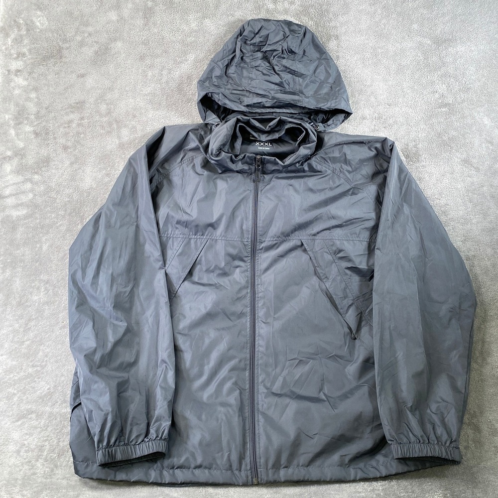 SCOTTeVEST Windbreaker Jacket Mens XXXL Gray TEC Technology Hooded Full Zip